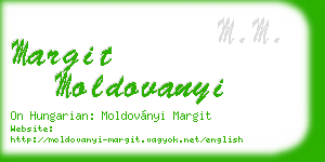 margit moldovanyi business card