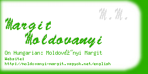 margit moldovanyi business card